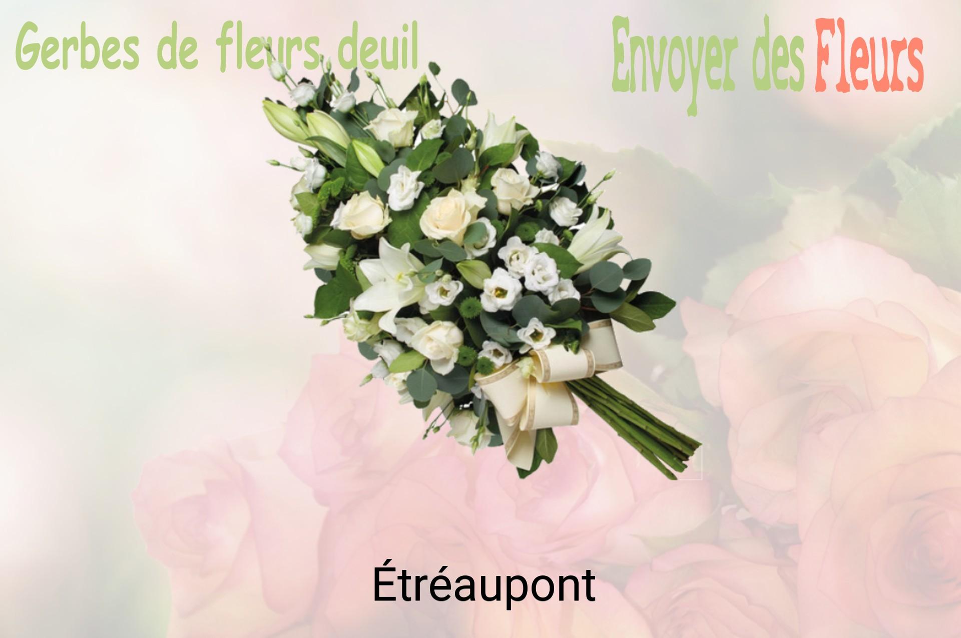 Gerbe de fleurs de deuil livrée à Étréaupont